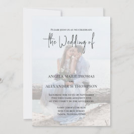 Plantilla de fotografía elegante de código QR RSVP