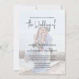 Plantilla de fotografía elegante de código QR RSVP