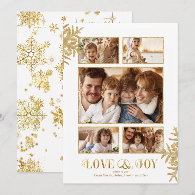 Plantilla de fotografía más bonita de copos de nie (Anverso / Reverso)