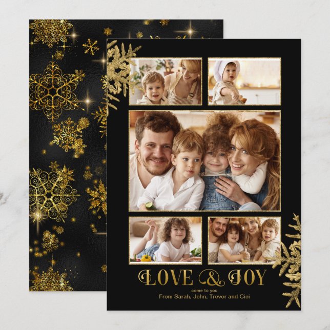 Plantilla de fotografía más bonita de copos de nie (Anverso / Reverso)