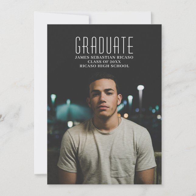 Plantilla de fotografía personalizada de graduació (Anverso)