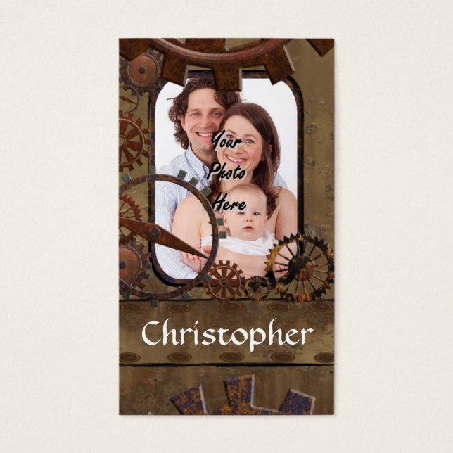 Plantilla de fotografía personalizada de steampunk (Frente)