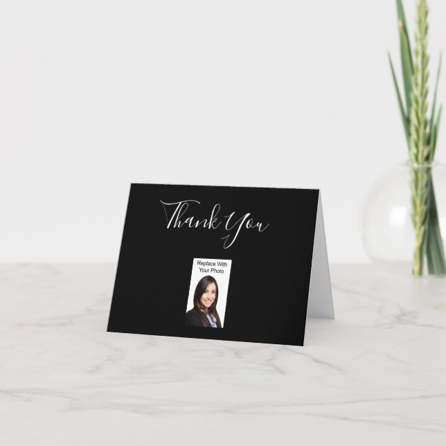 Plantilla de fotografía Tarjetas de agradecimiento (Anverso)