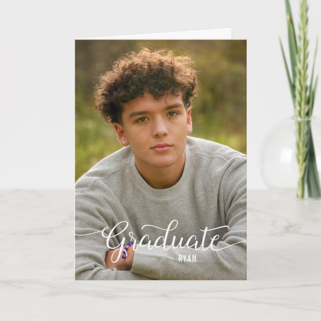 Plantilla de fotógrafo | Tarjeta de graduación (Anverso)