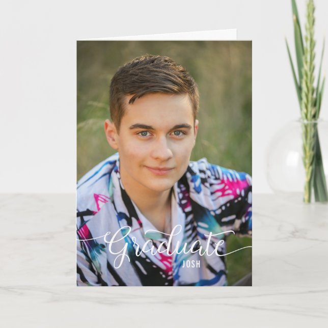 Plantilla de fotógrafo | Tarjeta de graduación (Anverso)