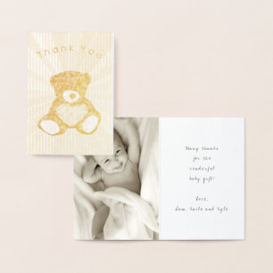 Plantilla de fotos de Baby Shower Gracias Tarjeta
