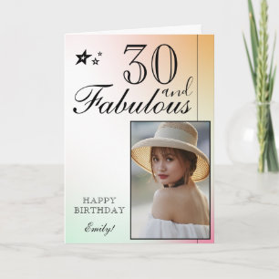 Plantilla de fotos de cumpleaños 30 elegante   Per