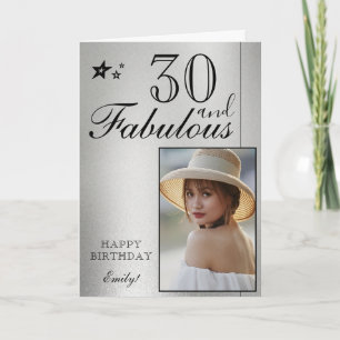 Plantilla de Fotos de Cumpleaños 30 Elegante   Per
