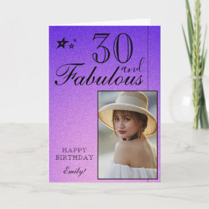 Plantilla de Fotos de Cumpleaños 30 Elegante   Per