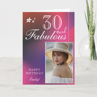 Plantilla de Fotos de Cumpleaños 30 Elegante | Per