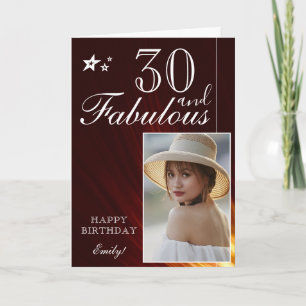 Plantilla de Fotos de Cumpleaños 30 Elegante   Per