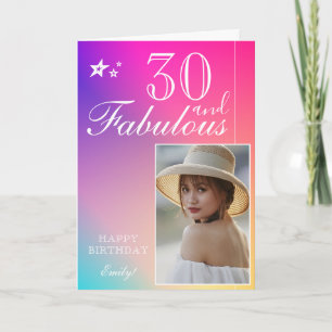 Plantilla de Fotos de Cumpleaños 30 Elegante   Per