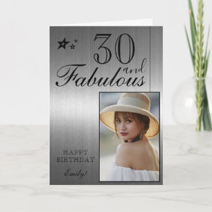 Plantilla de fotos de cumpleaños 30 elegante Per