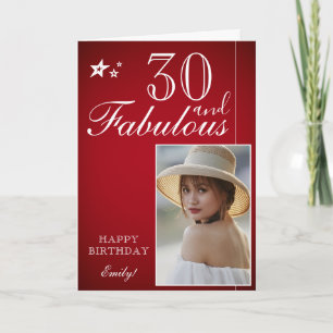 Plantilla de Fotos de Cumpleaños 30 Elegante   Per