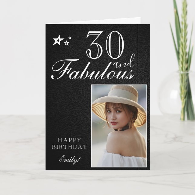 Plantilla de fotos de cumpleaños número 30 elegant (Anverso)