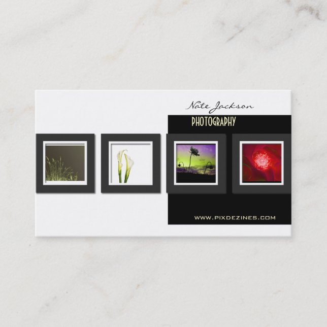 Plantilla de fotos de tarjetas de negocio de carte (Anverso)