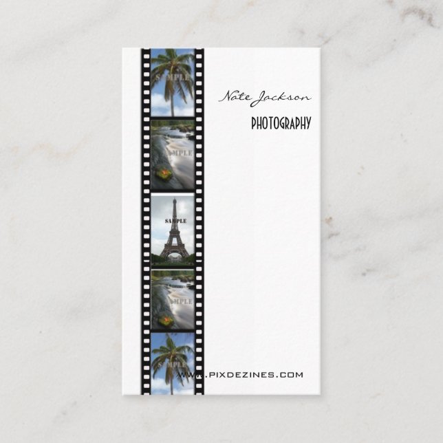 Plantilla de fotos de tarjetas de visita FOTOGRAFI (Anverso)