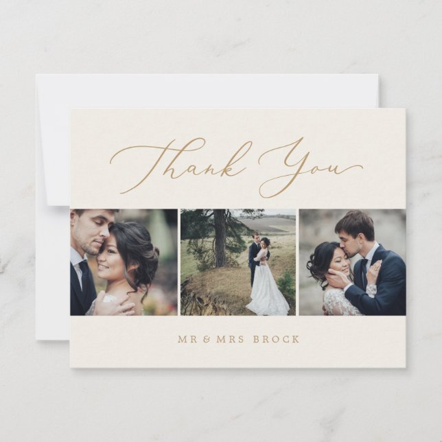 Plantilla de fotos Delicate Gold y Cream 3 (Anverso)