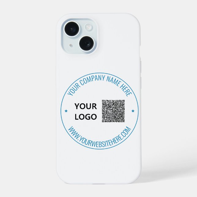 Plantilla de Funda para iPhone con Código QR Perso (Reverso )