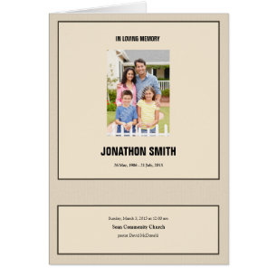 Plantilla de funeral impresa