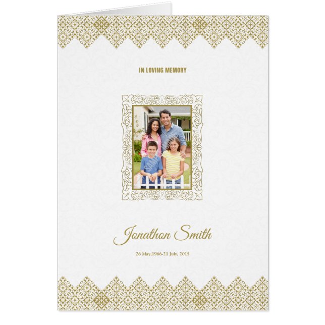 Plantilla de funeral impresa (Frente)