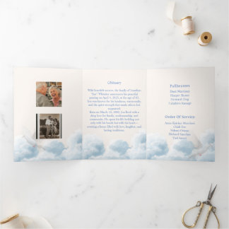 Plantilla de Funeral Trifold Memorial