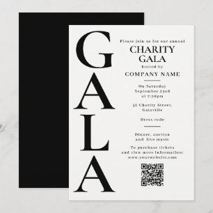 Plantilla de gala benéfica Código QR evento de rec