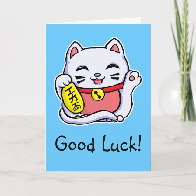 Plantilla de gato de Maneki Neko Lucky (Anverso)