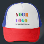 Plantilla de Gorra comercial de texto y logotipo d<br><div class="desc">Colores y tipos de letra personalizados - Diseñar sus propios Gorras personalizados con el logotipo de su empresa y el regalo de camionero comercial promocional de texto Hat / cápsulas de béisbol - Añadir su logotipo / imagen o código QR - Foto / y sitio web o nombre / información...</div>