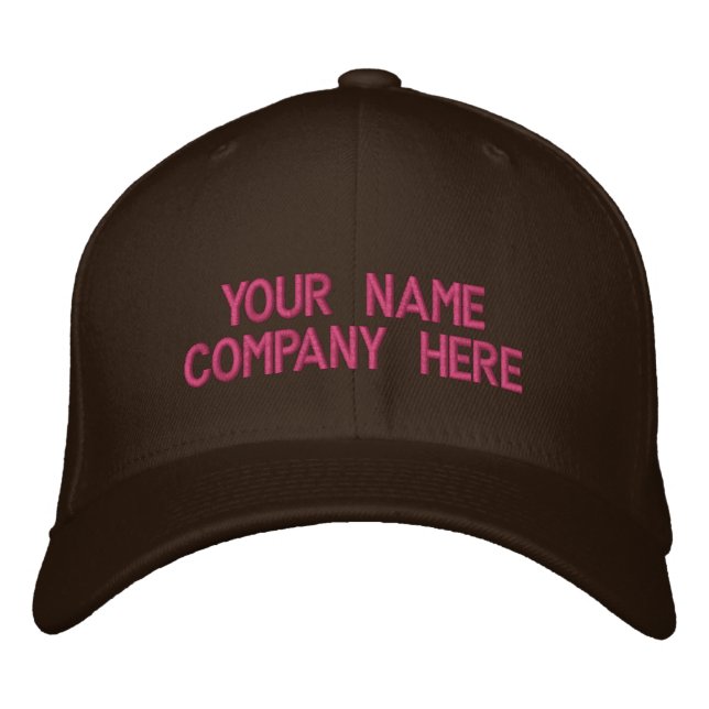 Plantilla de gorra de béisbol bordada con tu texto (Anverso)