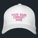 Plantilla de gorra de béisbol bordada por texto de<br><div class="desc">Elija Fuentes y color - Diseñar sus propias cápsulas de béisbol promocionales fáciles de personalizar con texto Personalizado - Añadir su texto - Nombre - Compañía / número / carta / eslogan - Etiquetado / o sitio web , Teléfono , Correo electrónico , Manejo de medios sociales / más -...</div>