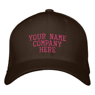 Plantilla de gorra de béisbol bordada por texto de