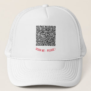 Plantilla de gorra de camionero de código QR perso