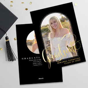 Plantilla de graduación de dos fotografías de guió