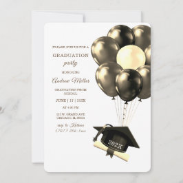 Plantilla de graduación de oro y negro