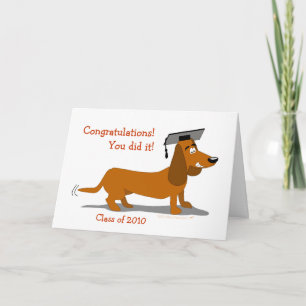 Plantilla de graduación de perro de Dachshund en p