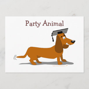 Plantilla de graduación de perro de Dachshund en p