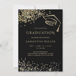 Plantilla de Graduación en Negro y Oro