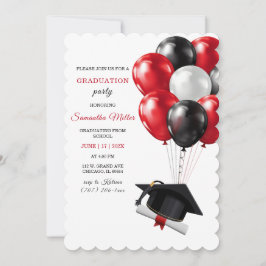 Plantilla de Graduación Rojo y Negro