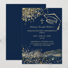Plantilla de Graduación y Confirmación Azul y Dora