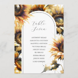 Plantilla de gráfico de asientos Boda de girasol ú