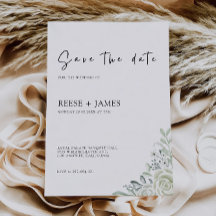 Plantilla de guardado de fecha de verde esmeralda