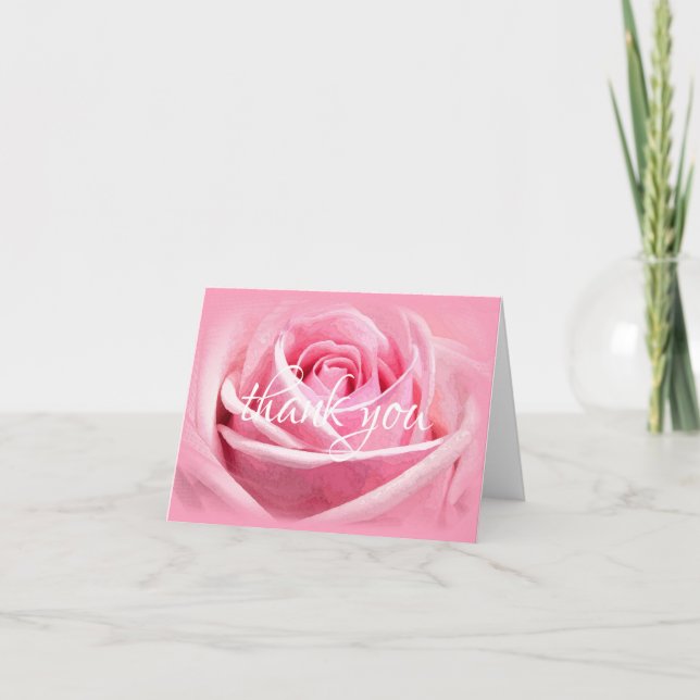 Plantilla de guión de agradecimiento Flor de rosa  (Anverso)