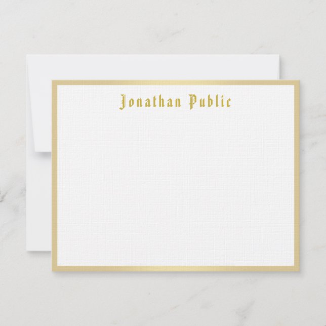 Plantilla de guión de caligrafía de oro de aspecto (Anverso)