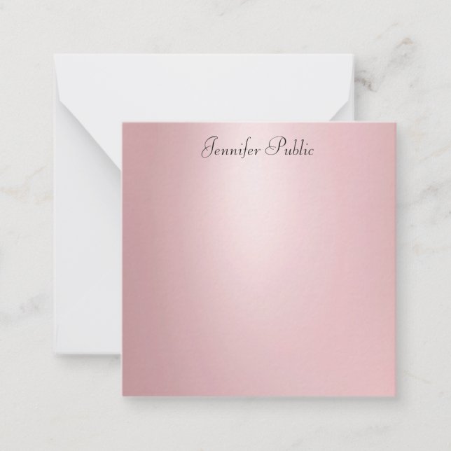 Plantilla de guión de caligrafía de oro Rosa elega (Anverso)