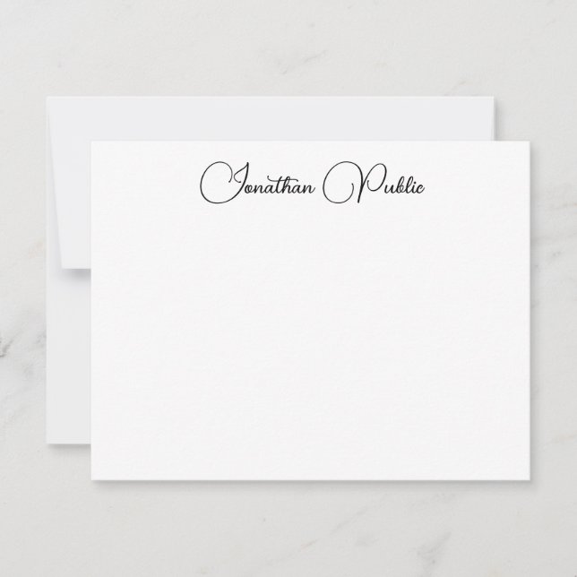 Plantilla de guión de moda con nombre de caligrafi (Anverso)