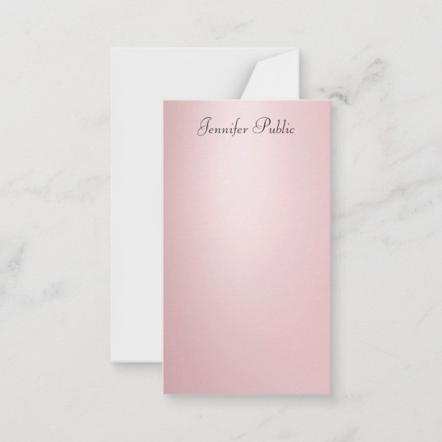 Plantilla de guión de oro Rosa elegante caligrafia (Anverso)