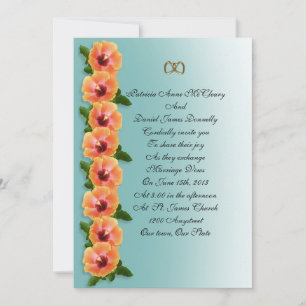 Plantilla de Hibiscus para invitación