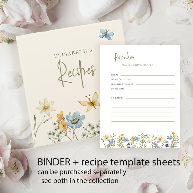 Plantilla de hoja de recetas florales para encuade (Subido por el creador)