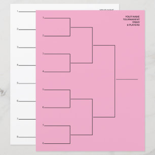 Plantilla de hoja de sorteo de bracket de playoffs